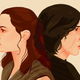 Rey and Kylo from The Last Jedi